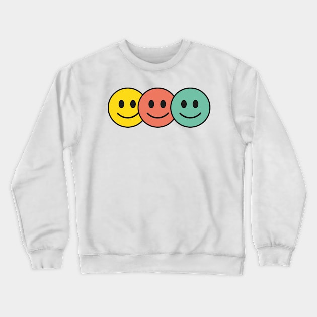 Emoji Smile Crewneck Sweatshirt by EmeraldWasp